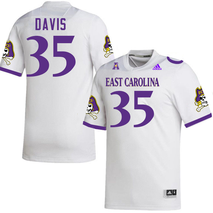 #35 Kieran Davis ECU Jersey,East Carolina Pirates #35 Kieran Davis Jersey Youth College-White